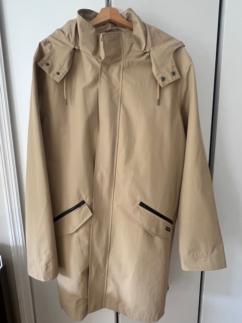Saint James Khaki Hooded Raincoat